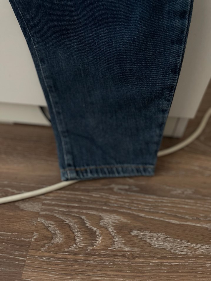 Kadın Mavi Loose Fit Midi Kot Pantolon - Görsel 4