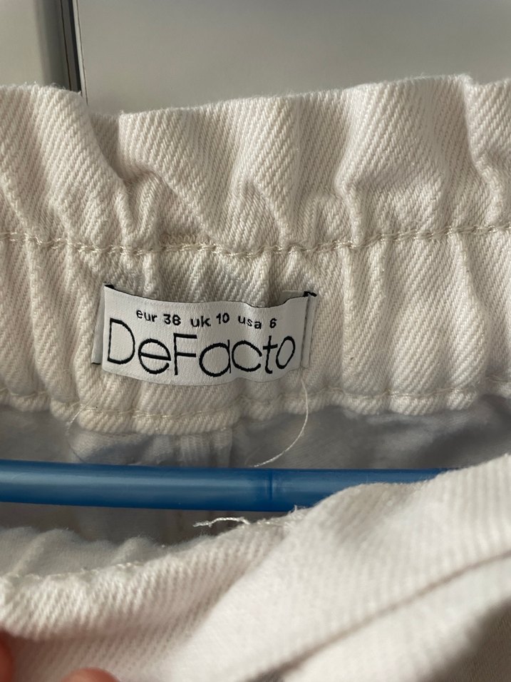 Kadın BEYAZ Rahat Kesim Pantolon - Görsel 3