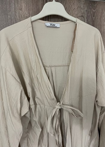 Bej  Kimono/Gömlek - Görsel 3