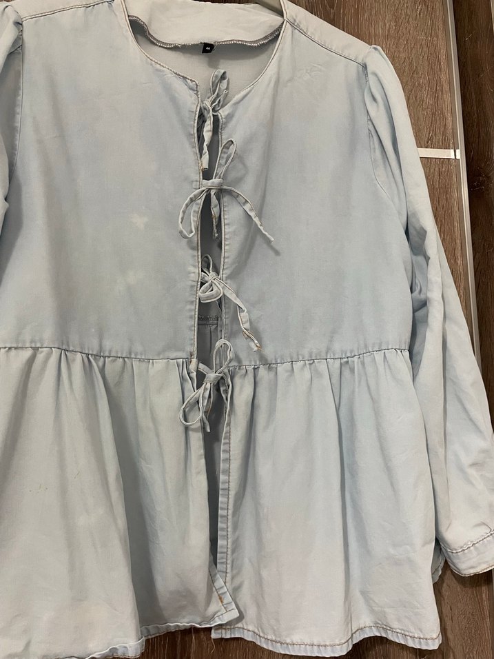 Kot bağlamalı gömlek - Görsel 3