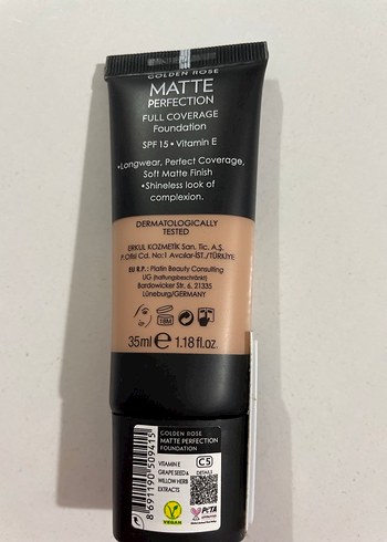 Golden Rose Mat Matlaştırıcı Fondöten SPF15 - Görsel 2