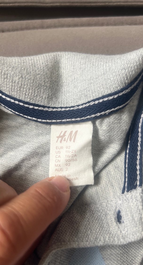 Gri Pamuklu Erkek Bebek Kısa Kollu Body h&m 1,5-2 yaş - Görsel 2