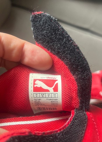 Kırmızı Erkek Bebek Kaydırmaz Bot 13 cm puma ferrari - Görsel 5