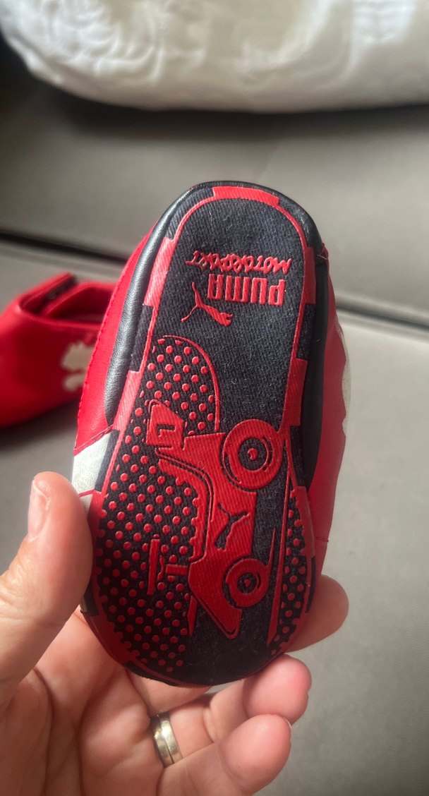 Kırmızı Erkek Bebek Kaydırmaz Bot 13 cm puma ferrari - Görsel 4