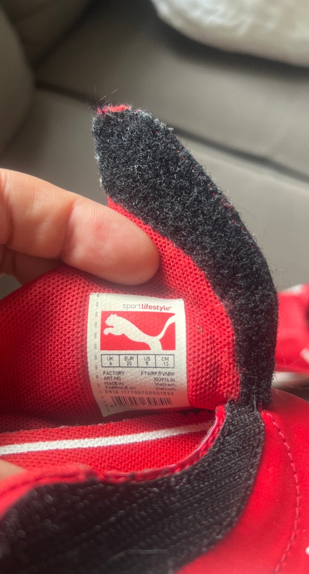 Kırmızı Erkek Bebek Kaydırmaz Bot 13 cm puma ferrari - Görsel 5