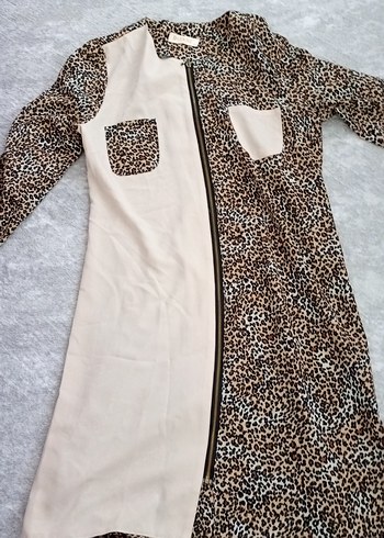 Leopar Desenli Uzun gömlek
