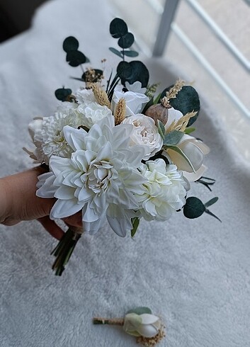  Beden Gelin çiçeği ve damat yaka çiçeği 