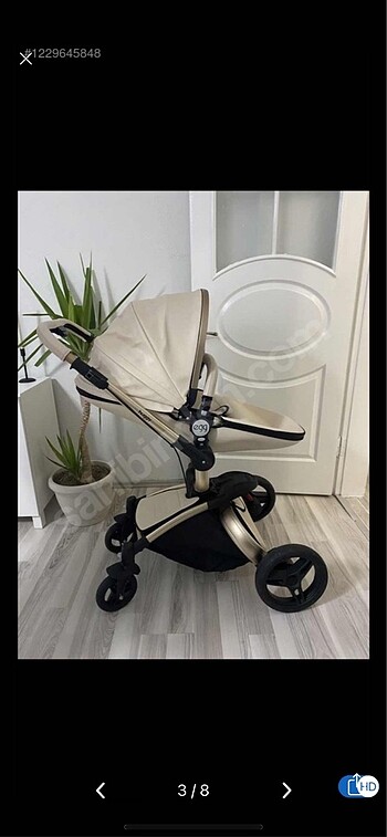 15-36 kg Beden ten rengi Renk Huggy Egg 6 in 1 bebek arabası