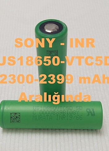 SONY 18650 VTC5D-2300-2399 Mah Aralığında - 2 Adet