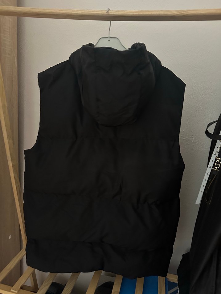 Siyah Kadın Yelek, Yüksek Yakalı, Fermuarlı - Görsel 3