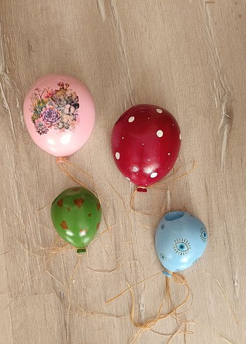 Renkli Balon Şeklinde Dekoratif Objeler iki adet
