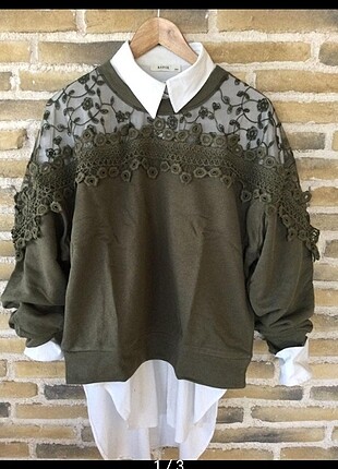 Twist Dantel Detaylı Sweatshırt