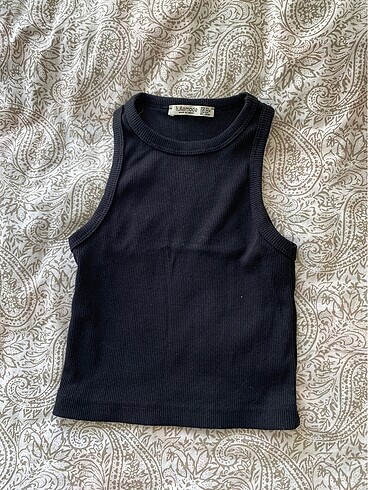 SİYAH BİSİKLET YAKA CROP