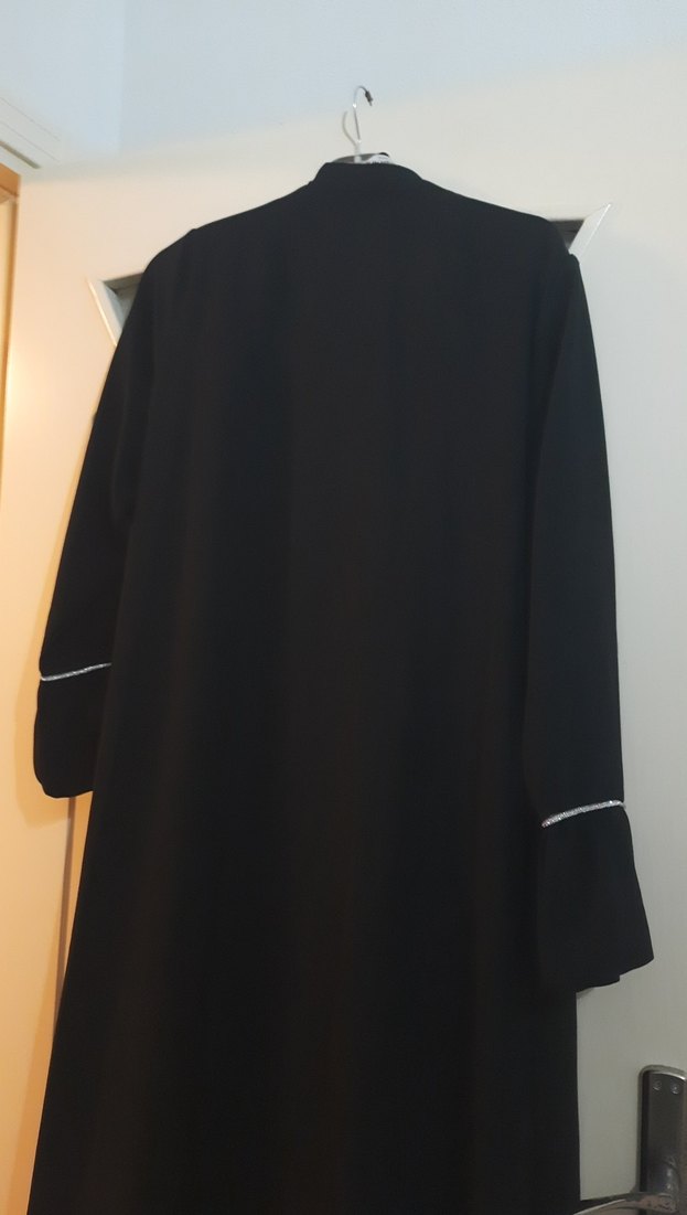 Boncuk İşlemeli Siyah Uzun Kadın Kaban - Görsel 4