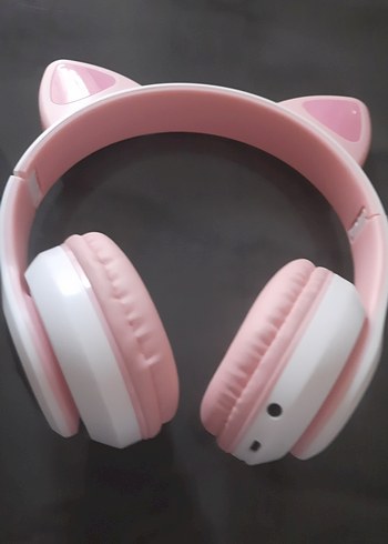 Pembe Kedi Kulaklı Kablosuz Kulaklık - Görsel 2