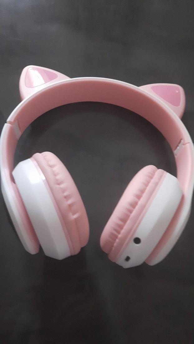 Pembe Kedi Kulaklı Kablosuz Kulaklık - Görsel 2