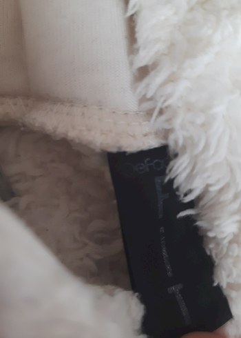 Beyaz Peluş Kadın Sweatshirt - Görsel 4