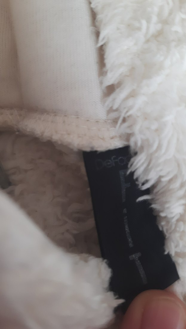 Beyaz Peluş Kadın Sweatshirt - Görsel 4