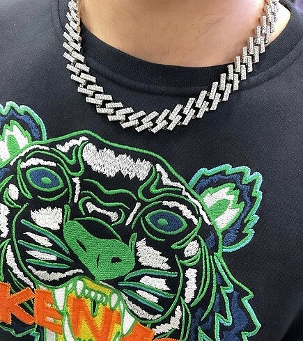 Cuban Chain Taşlı Kolye Iced Out