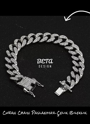 Cuban Chain Taşlı Bileklik Iced Out