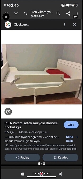 Beden İkea yatak korkuluğu