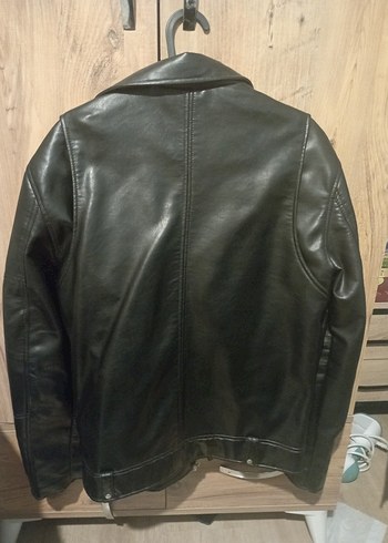 Zara Siyah Deri Biker Ceket (Erkek) - Görsel 4