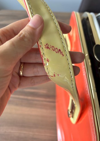 Parlak Kırmızı Deri Kadın Çanta - Görsel 7