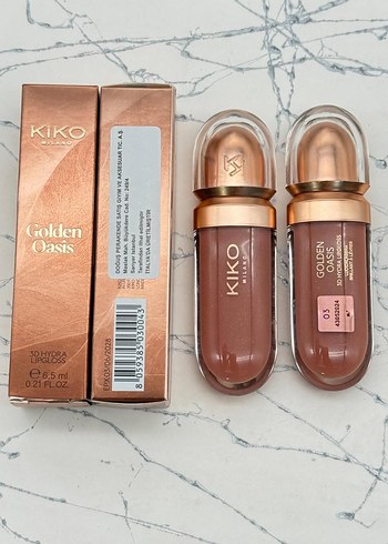 KIKO Golden Oasis Parlak Altın Ruj - Görsel 2