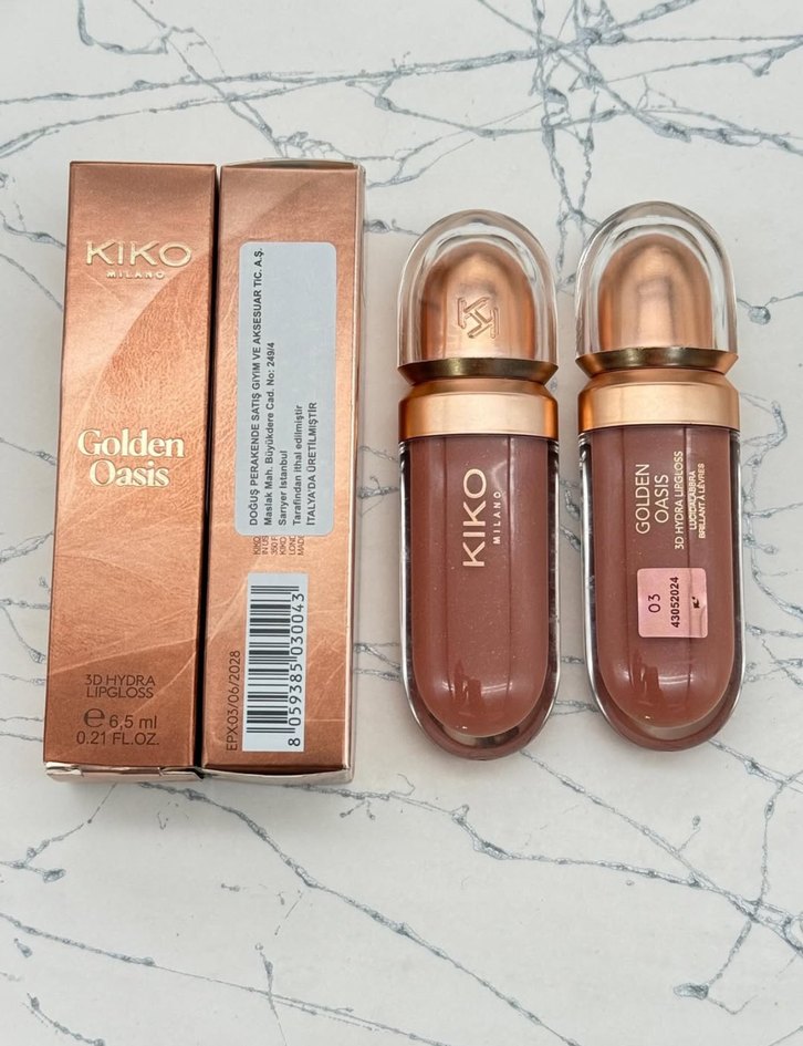 KIKO Golden Oasis Parlak Altın Ruj - Görsel 2