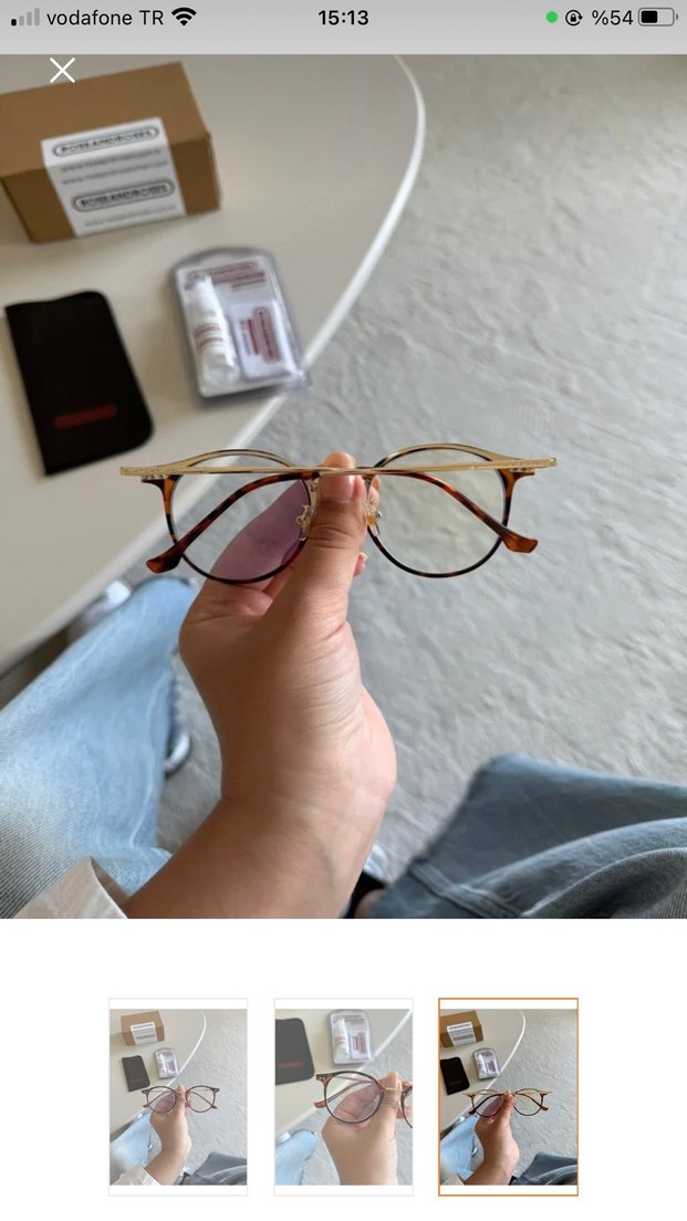 Leopar Kahverengi Minimalist Kadın Gözlüğü - Görsel 2