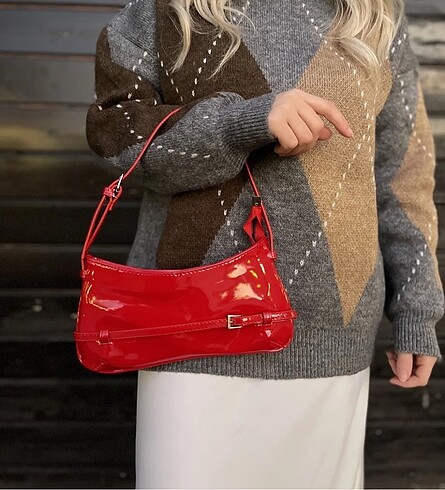Zara Kırmızı retro çanta