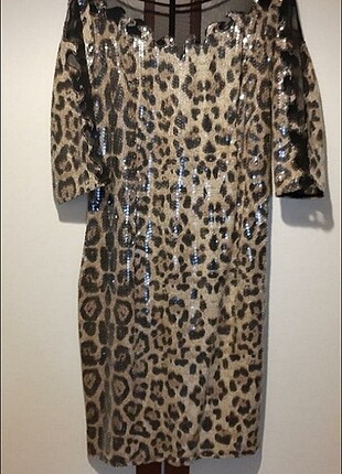 Leopar desen elbise 