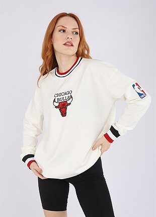 Chicago Bulls Nakışlı Ribana Unisex Sweatshirt 