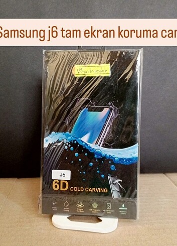 Samaung j6 tam ekran koruma camı
