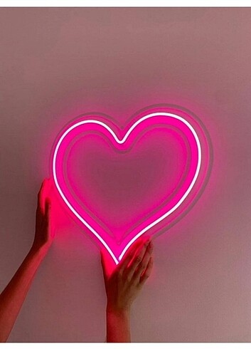 ???? Neon Led Işıklı Kalp 