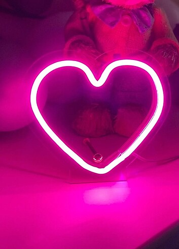 ?? Neon Led Işıklı Kalp Masaüstü Ürünü ??