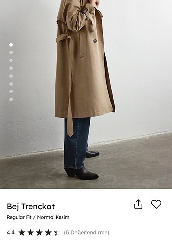 Bej Kadın Trençkot - , Kemerli