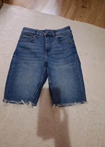 H&M Kadın Mavi Salaş Mini Denim Şort