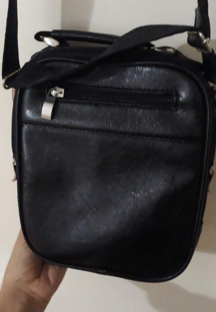 Siyah Minimalist Erkek Omuz Çantası - Görsel 3