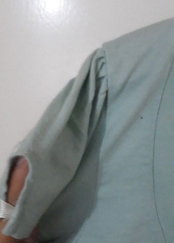 Mavi V Yaka Kısa Kollu - Görsel 5