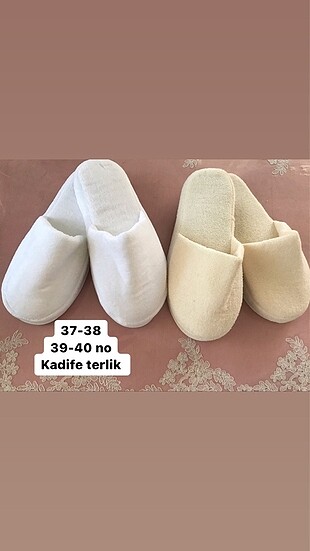 Kalın taban kadife terlik