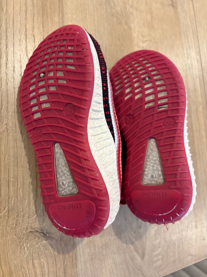 Renkli Desenli Kırmızı Çocuk Spor Ayakkabı - Görsel 4