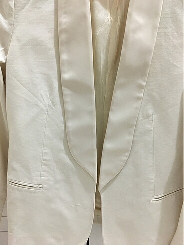 l Beden beyaz Renk Blazer ceket