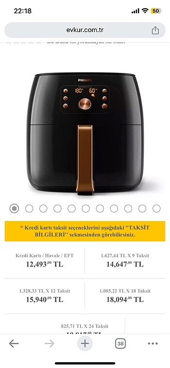 Bir kere kullanılmış airfryer