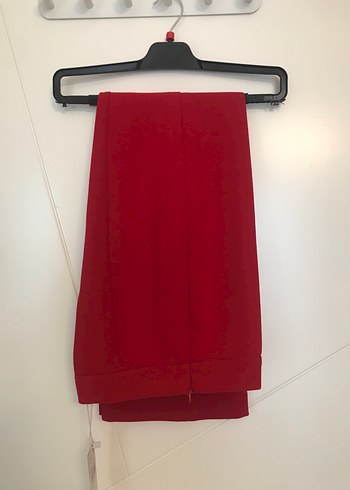 Mango Kadın Kırmızı Kumaş Flare Pantolon Mango