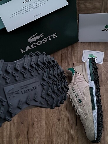 43 Beden LACOSTE???? ELİTE ACTİVE PREMİUM KOYU YEŞİL KREM BEJ