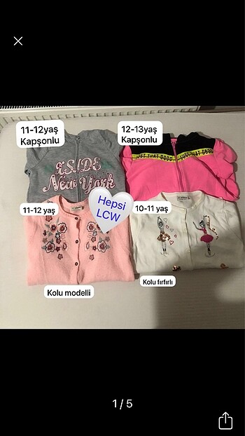 KIZ COCUK LCW CEKET HIRKA 11-12-12 yaş