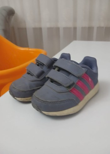 Gri Kız Çocuk Spor Ayakkabı Velcro Bağcıklı - Görsel 2