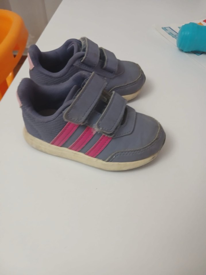 Gri Kız Çocuk Spor Ayakkabı Velcro Bağcıklı - Görsel 3