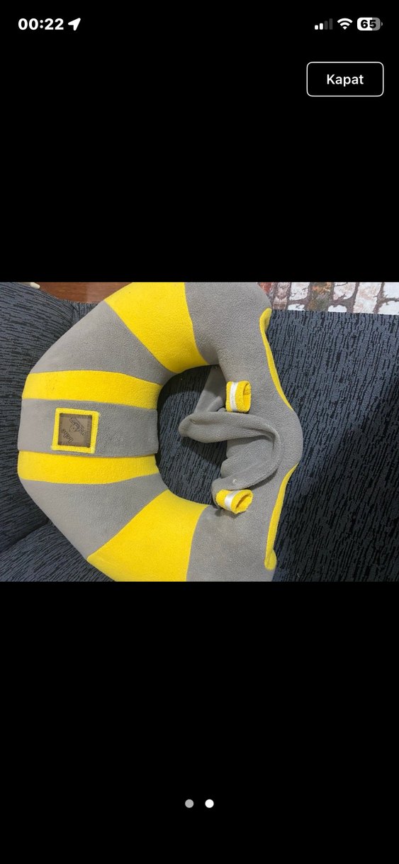 Gri ve Sarı Çocuk Araba Koltuğu Minderi - Görsel 2